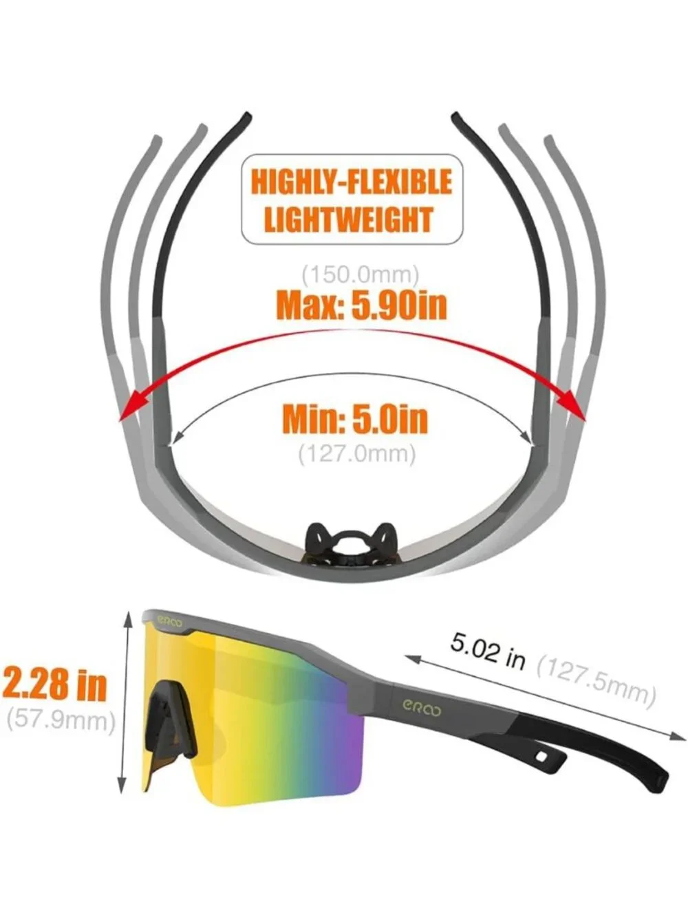Kids Polarized Sports Sunglasses UV Protection for Ages 8-12 - Baseball